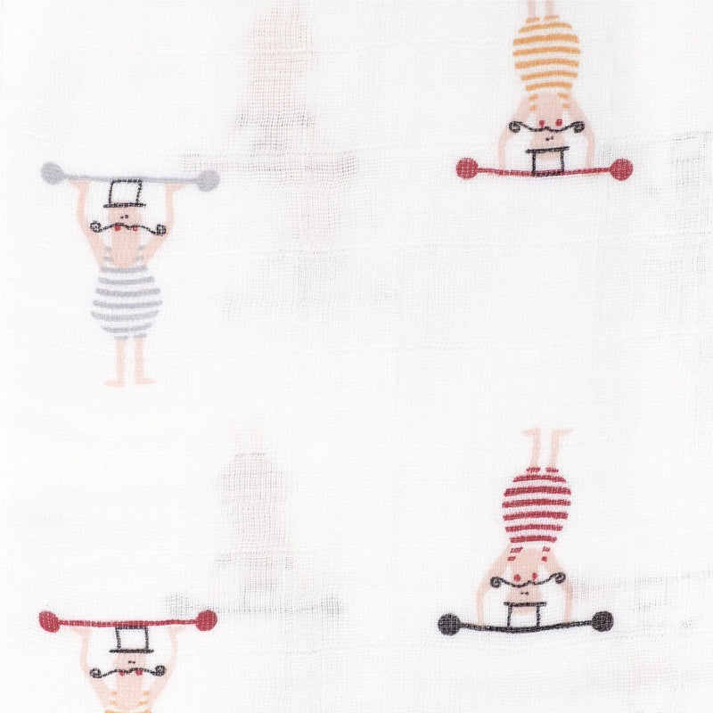 Perlimpinpin Cotton Muslin Baby Swaddle Blanket, Circus J5