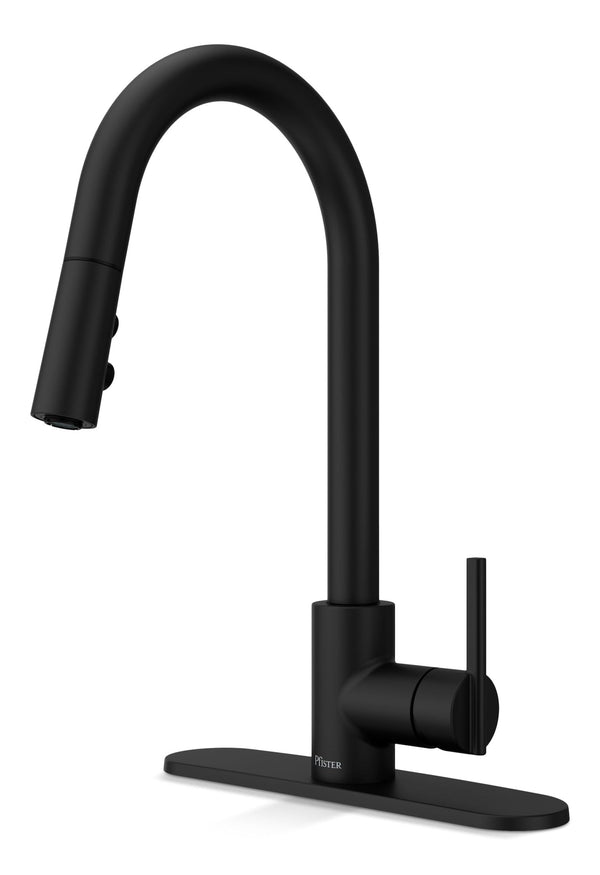 Pfister Modern Pull-Down Kitchen Faucet, Matte Black F5
