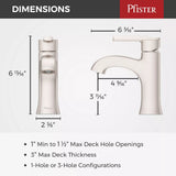 Pfister Vaneri Single Control Bath Faucet, Stainless Steel