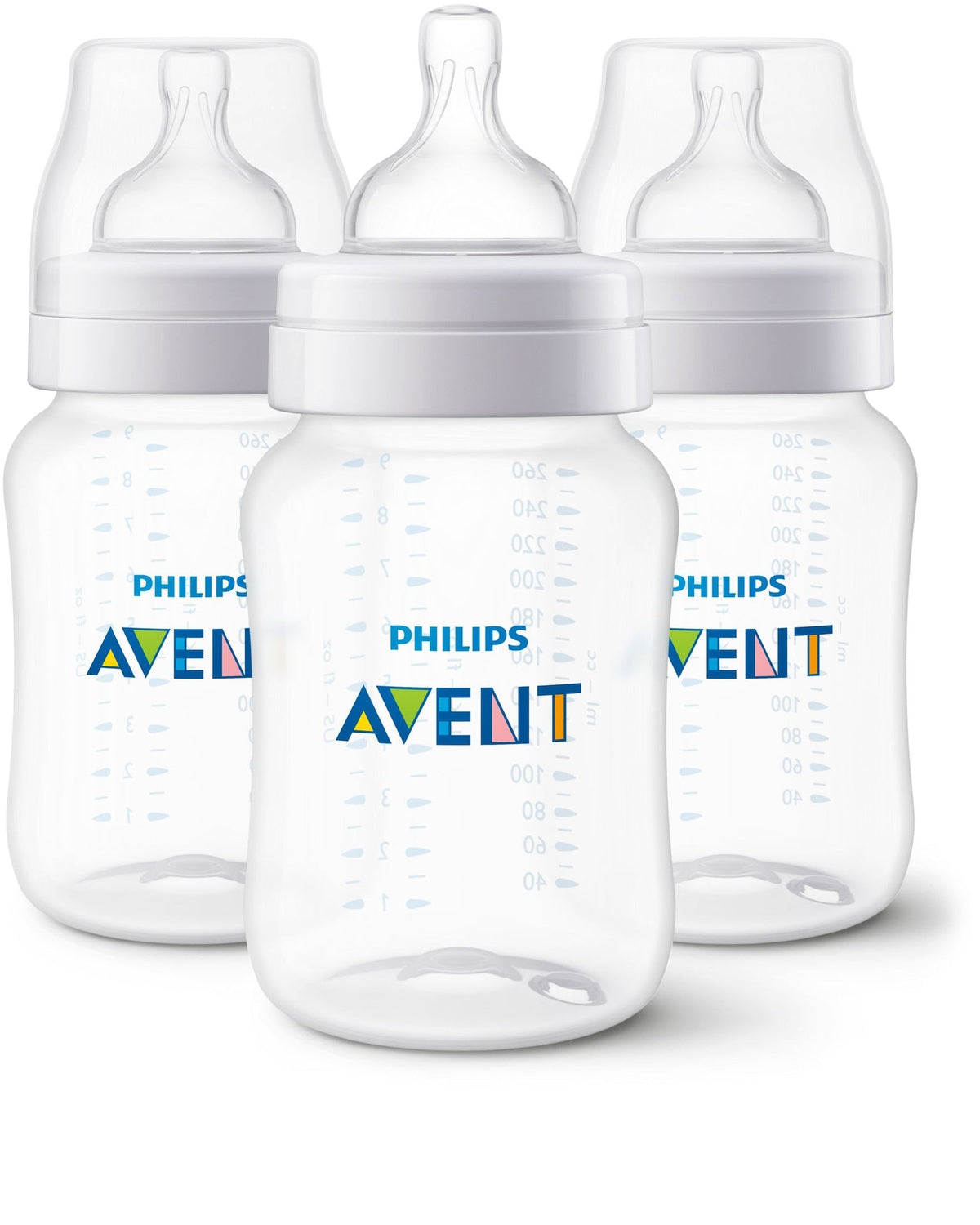 Philips Avent SCY103/03 Anti-Colic Baby Bottle, 9-oz, 3-pk