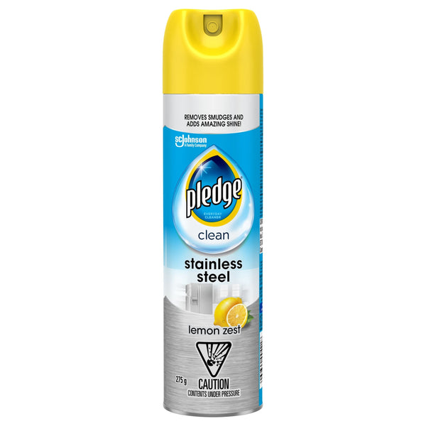 Pledge Stainless Steel Cleaner Spray, Lemon Scent, 275-g P3