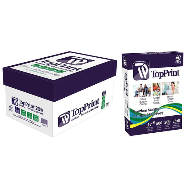 Premium Multi-use Top Print Paper, Letter, 8.5 in. x 11 in., 97 Bright, 20 lb. N8