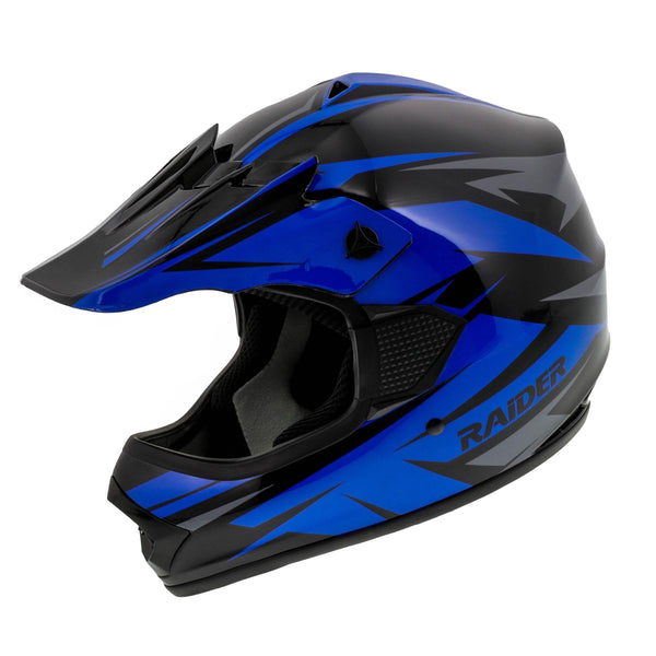 Raider GX4 ATV Helmet, Youth, Blue, Assorted Sizes S7