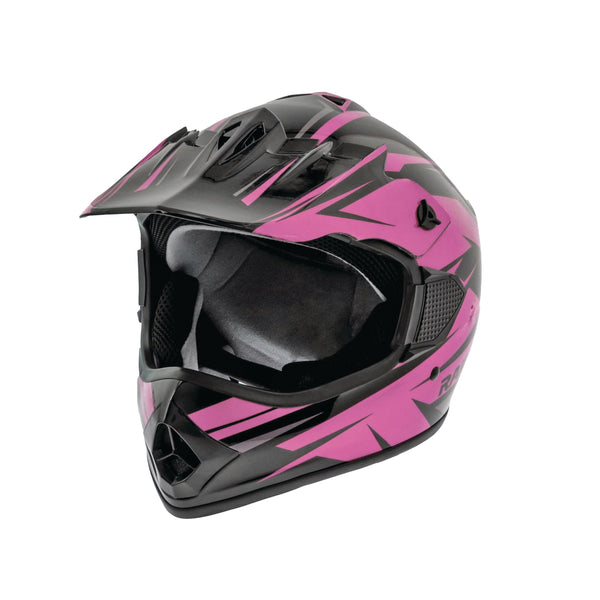 Raider RX2 ATV Helmet, Adult, Pink/Black, Assorted Sizes K9