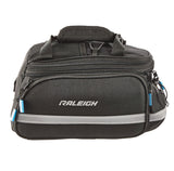 Raleigh Expandable Rack Top Bike Bag withRemovable Carry Strap & Reflective Strip, Black