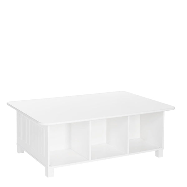 RiverRidge Home Kids' Desk, Activity & Play Table with 6 Storage Cubbies, For Bedroom/Playroom, White F6
