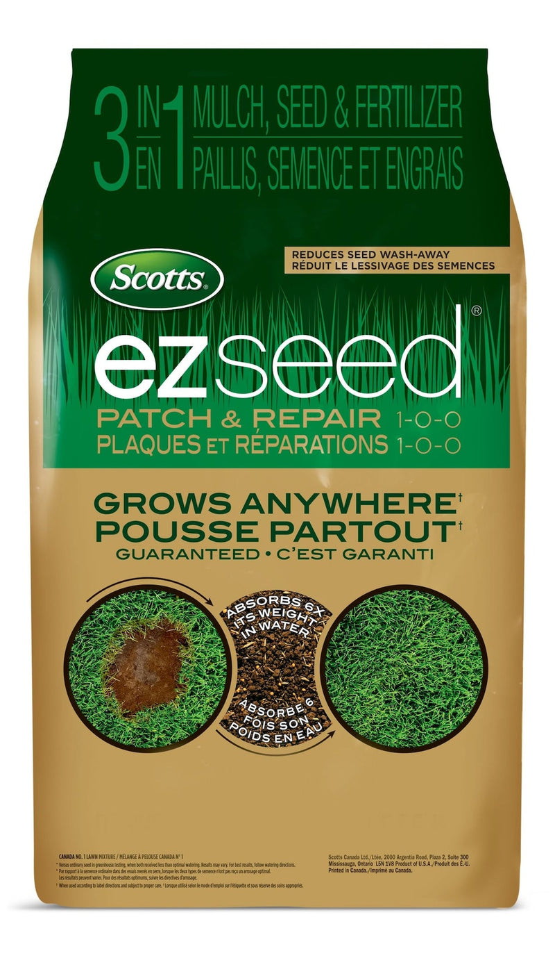 Scotts EZ Seed 3-in-1 Patch & Repair Grass Seed & Fertilizer Mix, 1-0-0, 4.5-kg H8