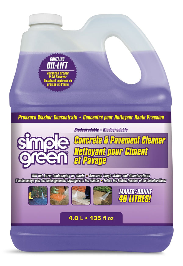 Simple Green Concrete & Pavement Pressure Washer Detergent, 4L S6