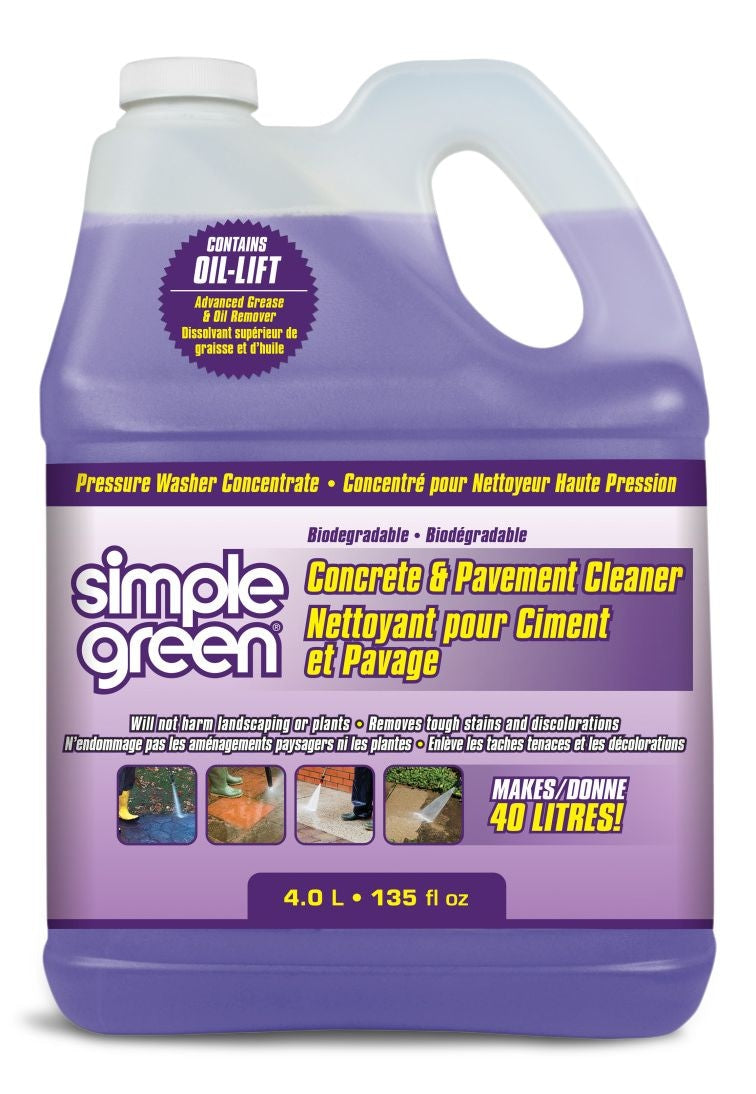 Simple Green Concrete & Pavement Pressure Washer Detergent, 4L
