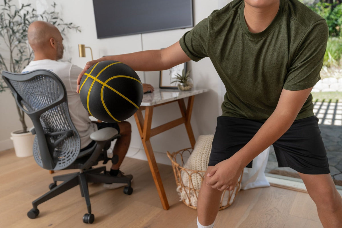 SKLZ Bashhhketball Pro Silent Indoor Foam Basketball, Official Size 7 (29.5-in), Black