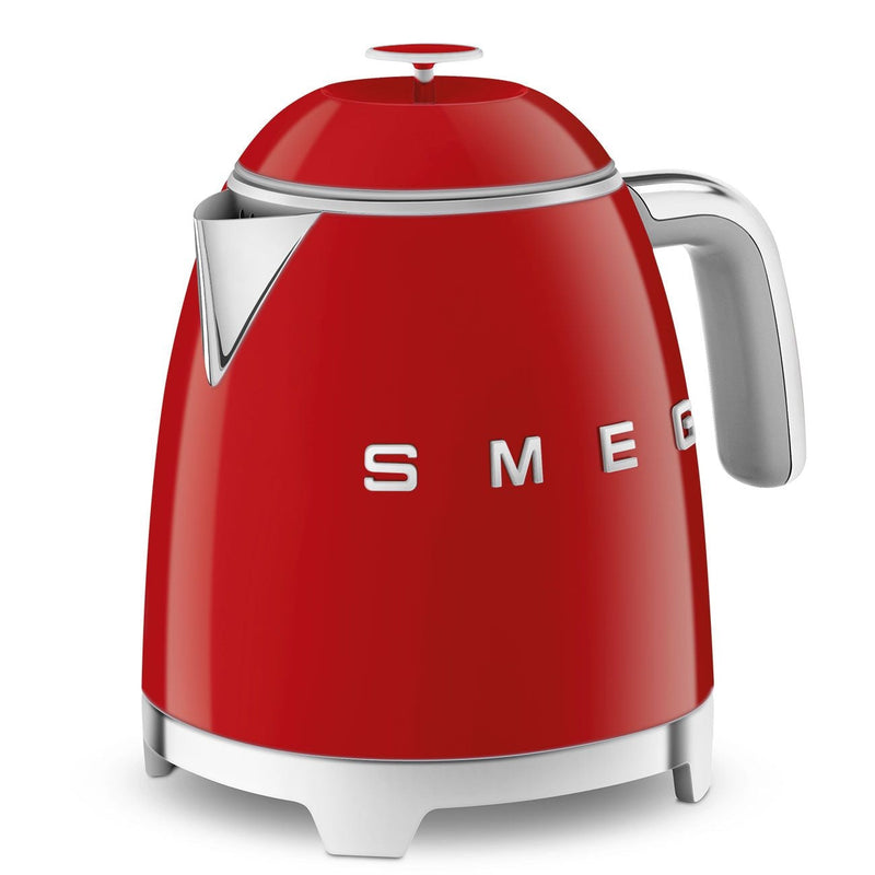 Smeg 50's 1400W Retro Style Electric Mini Countertop Kettle with Cordless Base, Red, 0.8-L N4