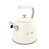 SMEG Traditional Stove Top Whistling Kettle, Cream, 2.3-L