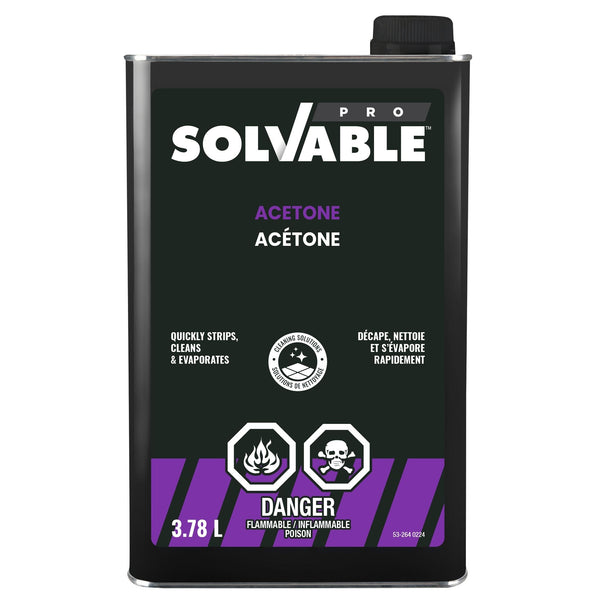 Solvable Professional Grade Acetone, 3.78-L U0