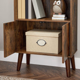Songmics Home 3-Tier Rustic Brown Retro Cabinet with Steel Frame