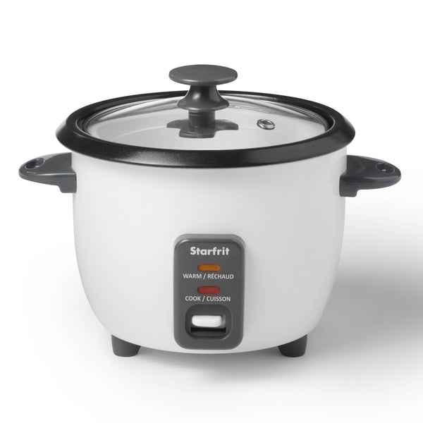 Starfrit 300W 6-Cup White Rice Cooker with Steam Basket S1