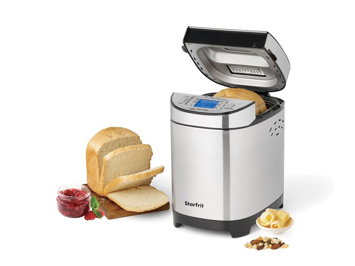Starfrit Digital Display Breadmaker, Stainless Steel, 2-lb