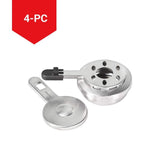 Starfrit Stainless Steel Fondue Burner Set, One-Size, Adjustable, 4-pc