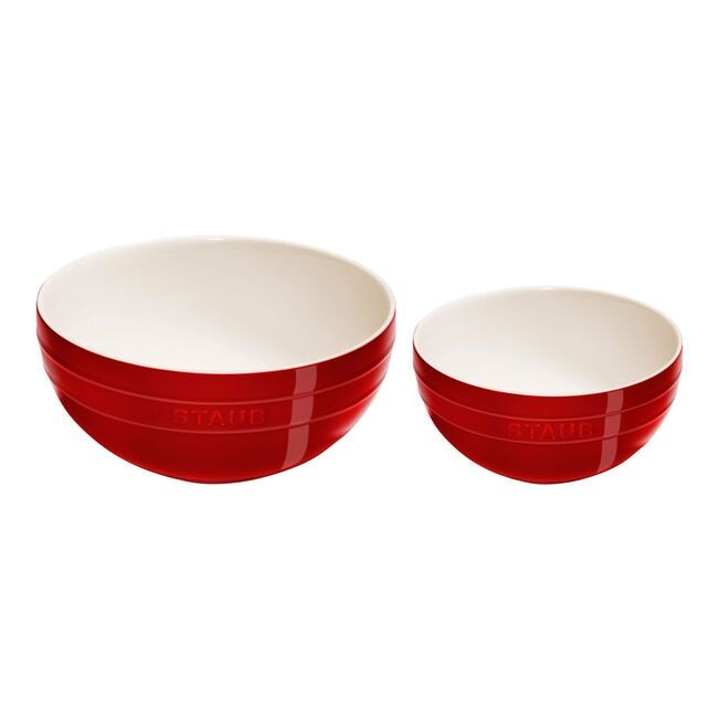 Staub 2piece Mixing Bowl Set Cherry Q4