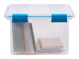 Sterilite Clear Storage Box with Gasketed Lid, 30-L