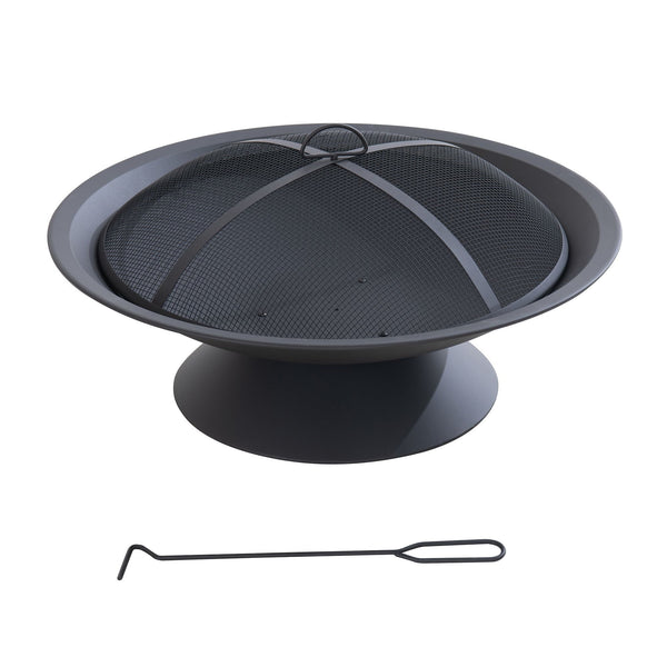 Sunjoy Genesee Round Fire Pit, Black C7