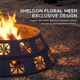 Sunjoy Shelton Fire Ring, Black