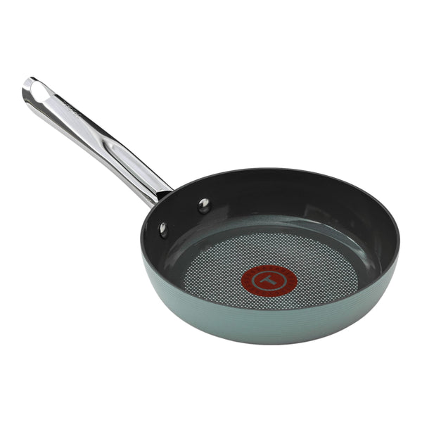 T-fal Ceramic Inspire, Non stick Frying Pan, Oven Safe, Thermo-Spot Heat Indicator, 8-in, Mint N6