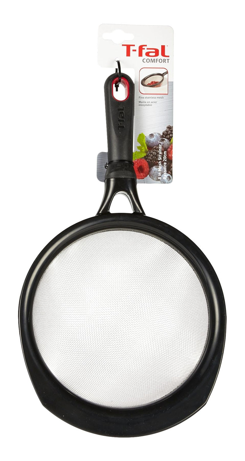 T-fal Plastic Strainer with Stainless Steel Wire Mesh, 8-in O7