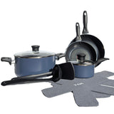 T-Fal Viva Aluminum Non-Stick Cookware Set, Blue, 10-pc