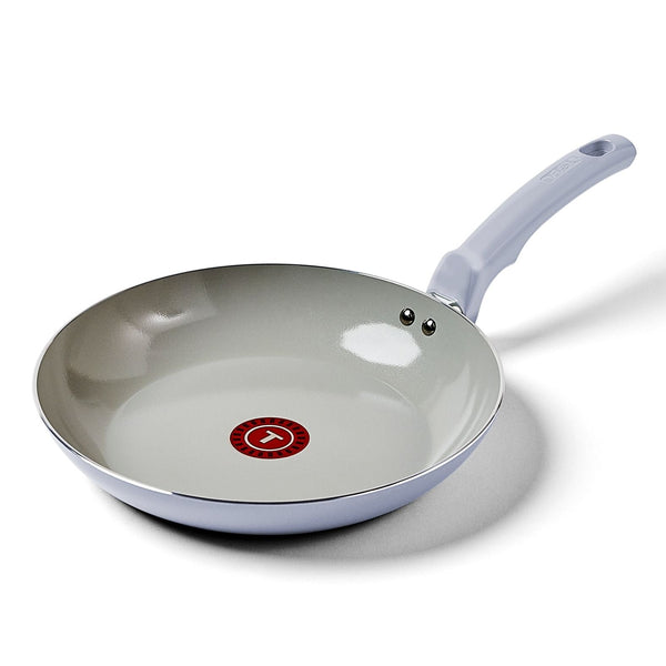 T-fal Viva Ceramic Refresh Non-Stick Frying Pan Set, Calm Blue, 20-cm & 26-cm, 2-pk F6