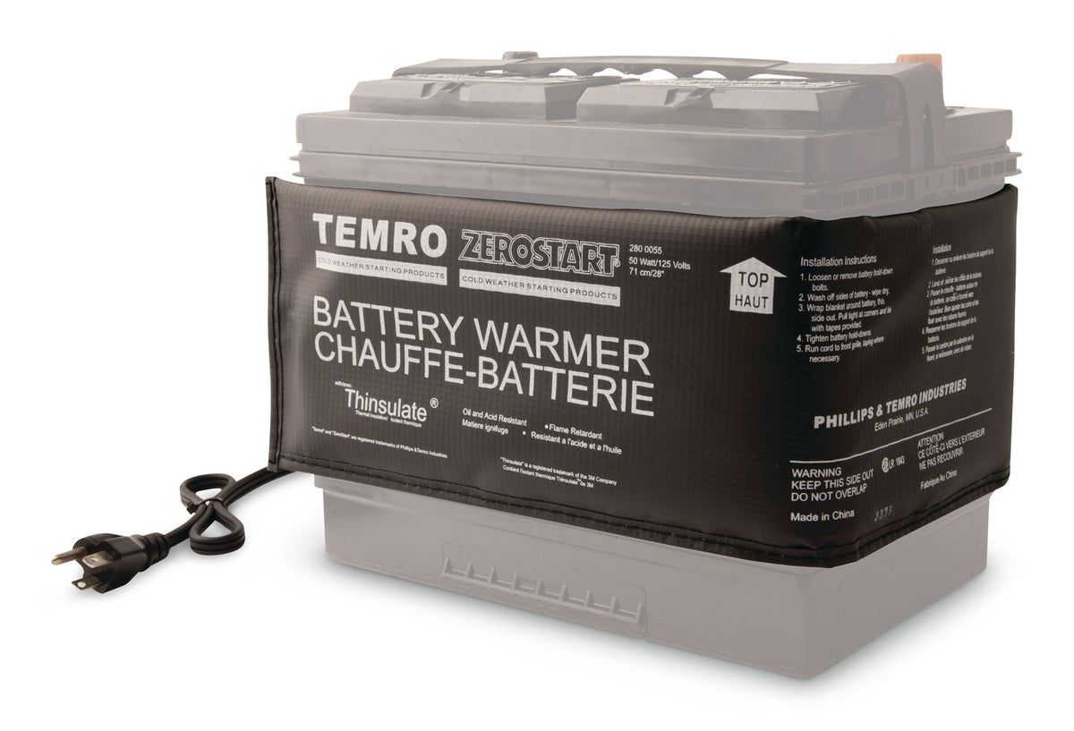 Temro Zerostart 2800055 Battery Warmer/Blanket, 50W, 28-in
