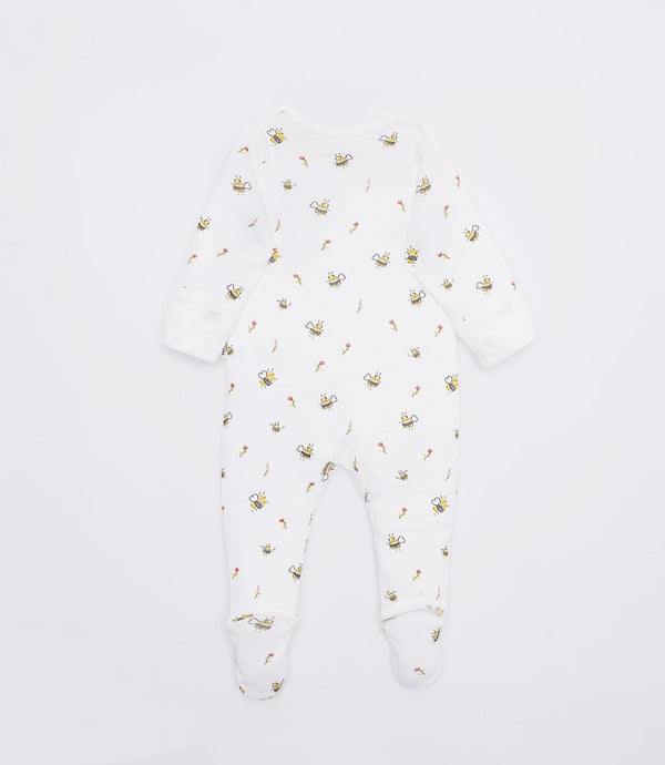 The Elk Baby Bee Print Premium Organic Cotton Zippy, Various Sizes I8