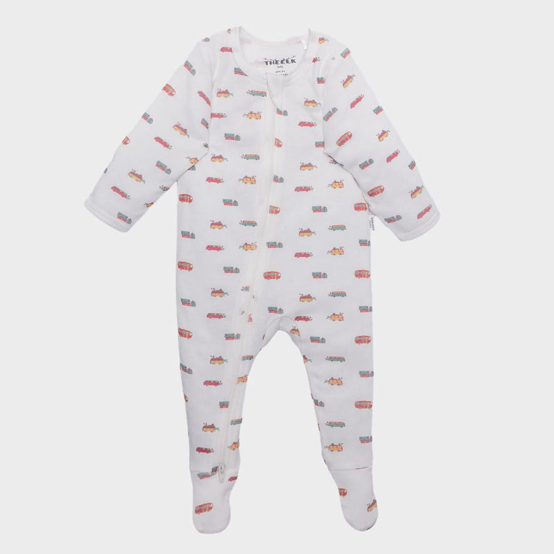 The Elk Baby Camping Print Premium Organic Cotton Zippy, Various Sizes H4