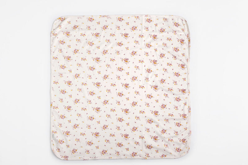 The Elk Baby Flower Print Premium Organic Cotton Blanket V1