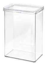 The Home Edit by iDESIGN Clear Stackable Large Canister with Air Tight Lid, 2.37-L