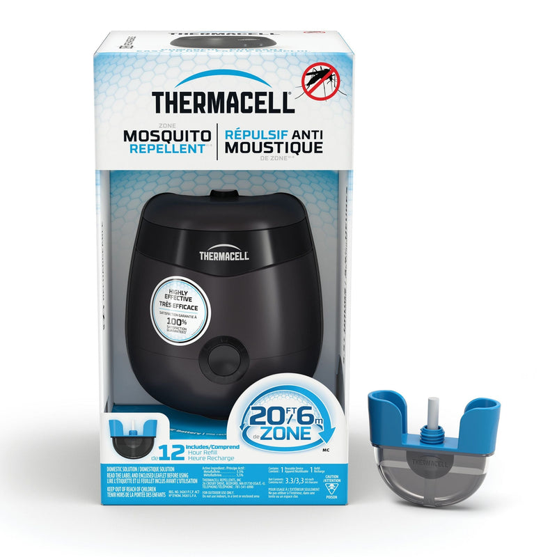 Thermacell E-ZoneGuard Patio Rechargeable Mosquito Repeller with 12-Hr Refill and 5.5-Hr Battery, Charcoal U1