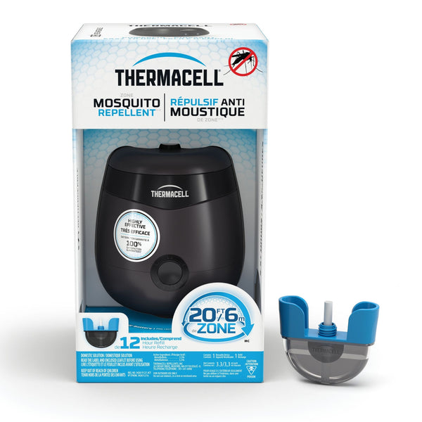 Thermacell E-ZoneGuard Patio Rechargeable Mosquito Repeller with 12-Hr Refill and 5.5-Hr Battery, Charcoal Z8