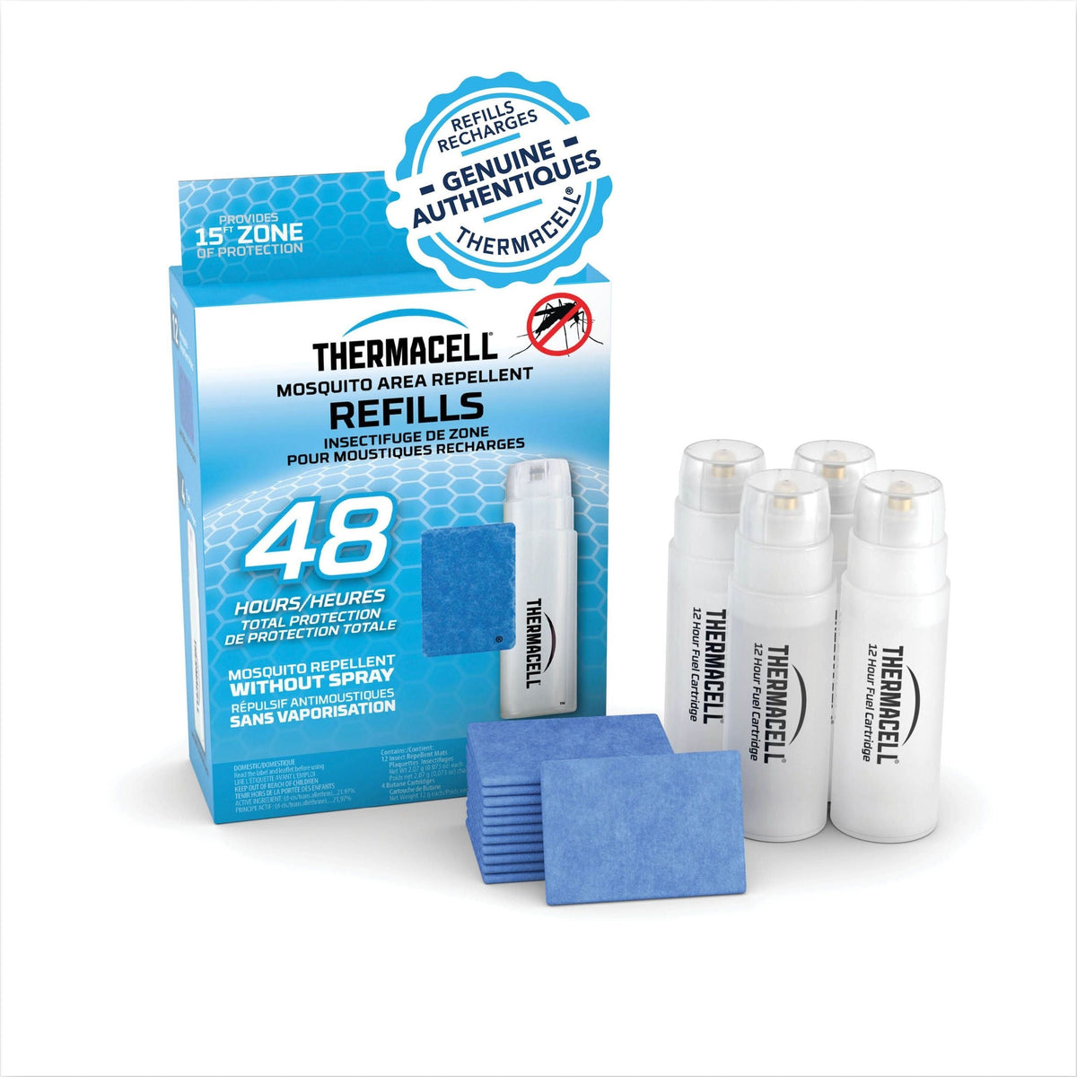 Thermacell Fuel-ZoneGuard Fuel Powered Mosquito Repellent 48-Hr Refill Pack