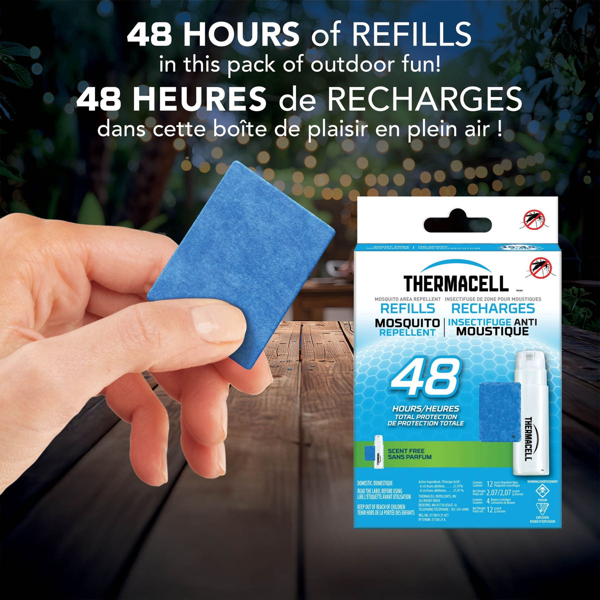 Thermacell Fuel-ZoneGuard Fuel Powered Mosquito Repellent 48-Hr Refill Pack