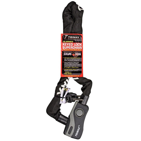 Trimax 36-in Alarmed Lock with Thex Superchain, Corrosion- resistant X7