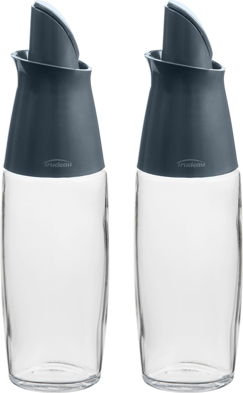 Trudeau Glass Automatic Oil Bottle Dispenser Set, 2-pc, Clear B3