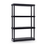 TuffStore 4-Shelf Resin Storage/Shelving Unit, 36 x 14 x 54.5-in, Black