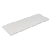 type A Wooden Floating Wall Shelf Board, White, 12 x 24-in