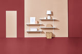type A Wooden Floating Wall Shelf Board, White, 16 x 35-in