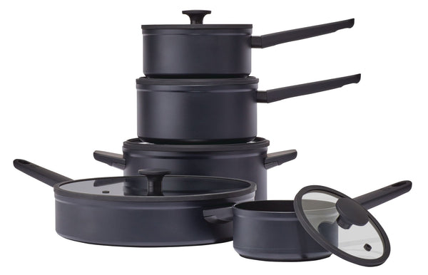 Vida by PADERNO 10-Piece Non-Stick Cookware Set, Black, Vida by PADERNO Non-Stick Cookset, Blue, 8-pc, Vida by PADERNO Aluminum Non-Stick Frypan,... D8