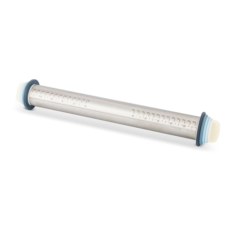Vida by PADERNO Adjustable Stainless Steel Rolling Pin with Thickness Rings F7