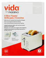 Vida by PADERNO Colour Series 2-Slice Toaster with 3 Settings, Shortbread