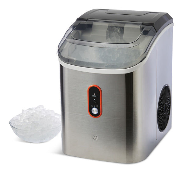 Vida by PADERNO Countertop Soft Nugget Ice Maker, 33-lb Ice/Day, Stainless Steel R2