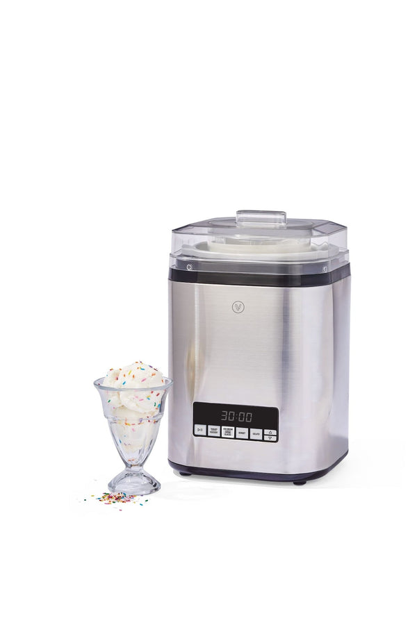 Vida by PADERNO Digital Ice Cream Maker, 4-in-1 Ice Cream & Frozen Treat Maker, Stainless Steel, 1.9-L L3