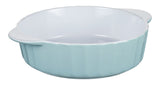 Vida by PADERNO Round Ceramic Baking Dish, 2.1 L, Blue
