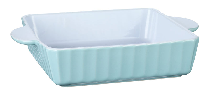 Vida by PADERNO White/Blue Ceramic Square Baking Dish, 9-in Q6